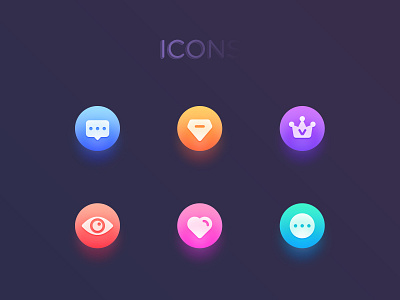 Icons app color colorful colors design flat icon icons mobile set ui ux vector