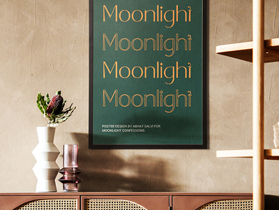 Poster Design for Moonlight Confessions brand identity branding editorial mockup mockup design poster art poster design posters rebranding typogaphy