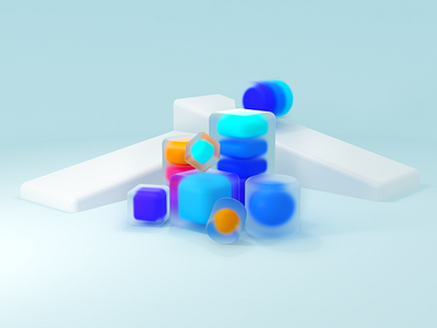 Blender Materials Exercise of Glass - 8 3d animation app app design blender branding design illustration logo ui