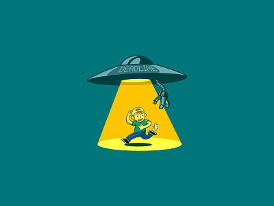 Deadline Machine alien animation deadline designer illustration ufo vector