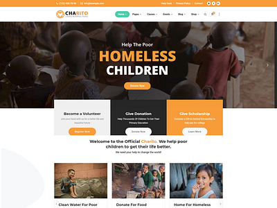 NONPROFIT CHARITY - WordPress Website Template Design blog design ecommerce event event website html php php script theme theme design ui website website builder website concept website design websites wordpress wordpress blog wordpress design wordpress development