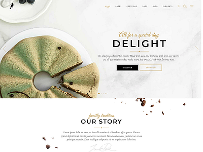 PASTRY AND CAKE - WordPress Website template Design