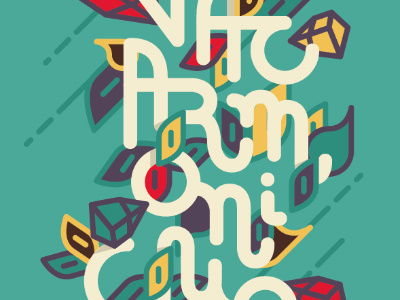 Vacarmonique font hand illustration lettering letters type vector