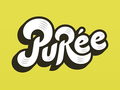 Puree font illustration lettering logotype typography