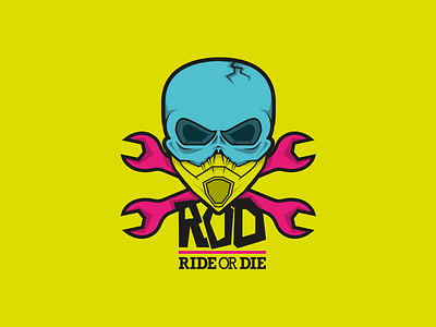 Ride or Die - Logo bike brand helmet logo motocross skull