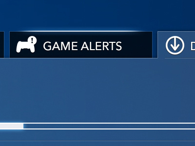 Detail | Focus of button concept ps4 ui ux