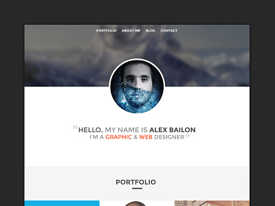 Alex Bailon | Redesign design portfolio ui web