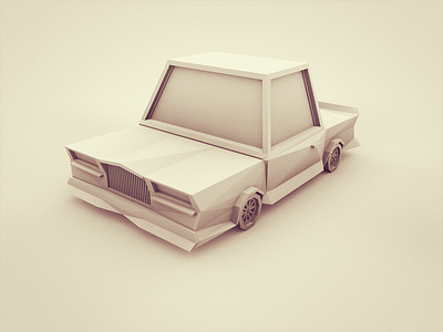 Old Car Low Poly model 3d car design low poly