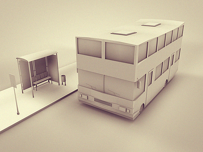 Bus 3d bus cinema4d design render