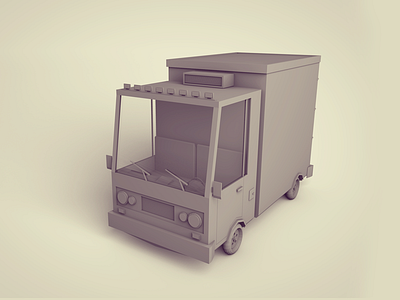 Wip 3d design low poly vehicle
