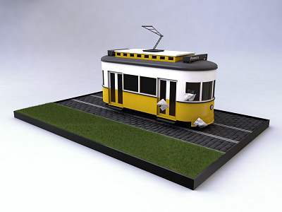 Tram 3d cinema4d design render tram