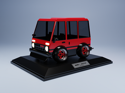 #1 Kevin from Nightride 3d art cars render