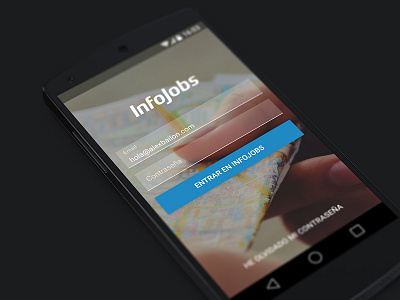 Login app design infojobs ui