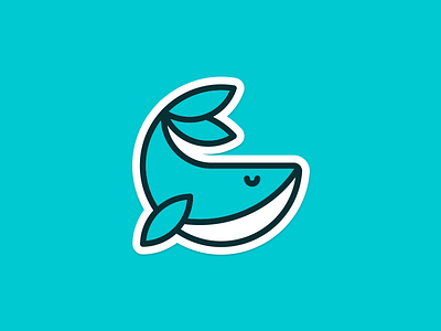 Whale concept animal design illustration logo
