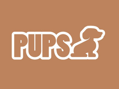 Pups Logo art branding colour design dogs graphic design logo pups shapes thirty logos vector