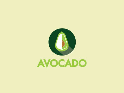 Avocado Logo art avocado branding colour design food graphic design logo shapes thirty logos vector