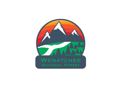 Wenatchee National Forest Logo art branding colour design forest graphic design logo national forest shapes thirty logos vector wenatchee