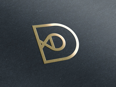 DD Gold Emboss Logo Mockup