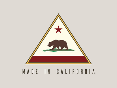 Made in California bear branding california illustrator logo star triangle