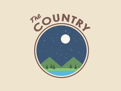 The Country branding campfire camping illustrator lake logo mountains outdoors wood
