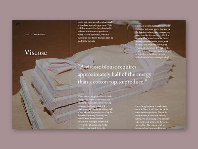 Viscose Material Sustainability Information