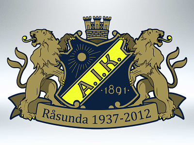 AIK logo with lions adobe aik emblem fireworks football lion lions logo with