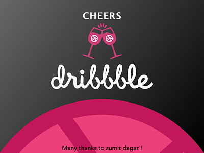 Hello Dribbble! cheers debut firstshot hellodribbble invite