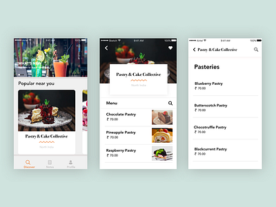 Food App foodapp ios menu mobileappdesign phone search ui ux