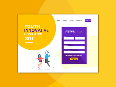 Sign Up Page 1st shot animation app bangladesh branding design facebook ad icon illustration landscape minimal typography ui ux vector web website