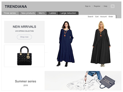 clothing brand shopping website