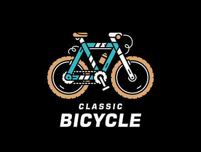 classic bicycle bicycle classic commuter design flat gravel icon illustration teespring typography vector vectorart