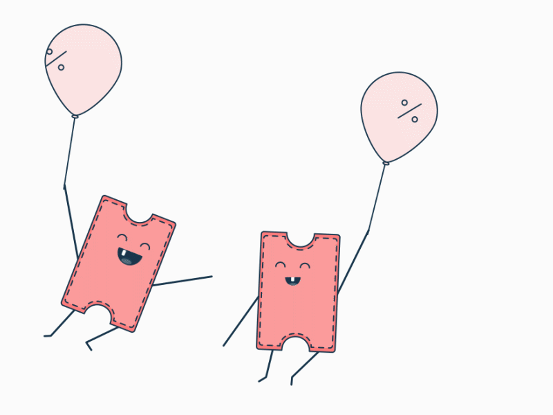 Happy balloons animation balloon empty state motion design
