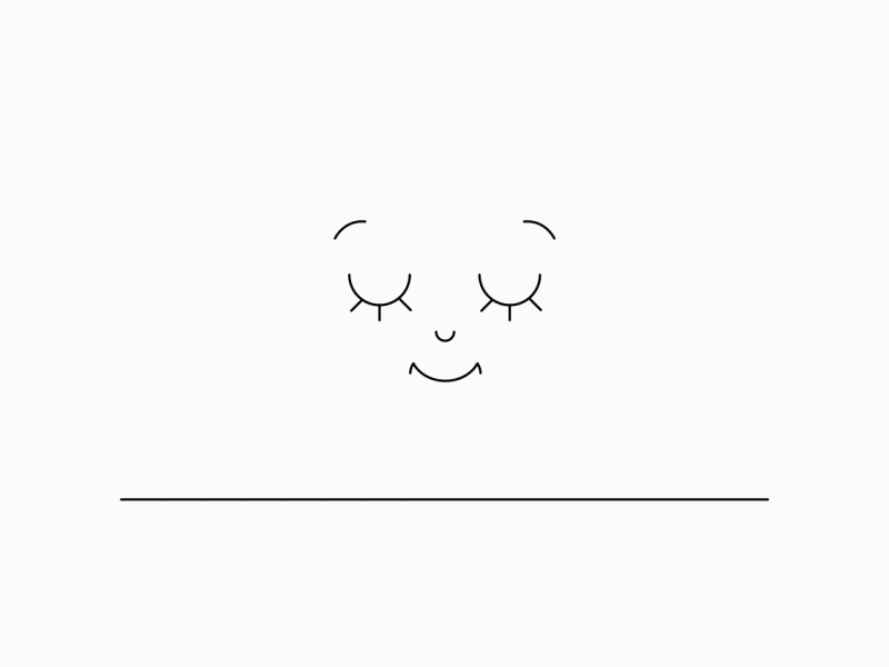 Happy or sad face animation face lineal motion design video
