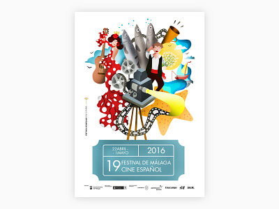 Málaga design illustration malaga poster spain