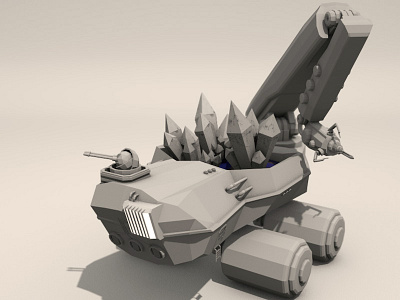 Mining Truck 3d c4d lowpoly model poster