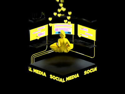 socialmedia 3d 3d art 3dartist animated animation motion motion design motiongraphics social social media
