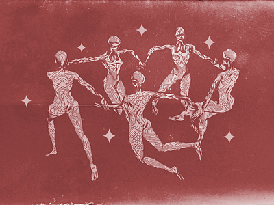 Dance dance dancer dancing grungy illustration matisse star stars textured tribal