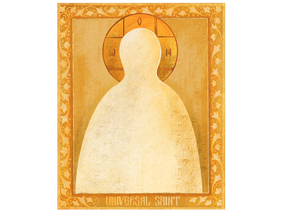 Universal Saint art drawing face gold graphic icon illustration orthodox painting portrait religion saint
