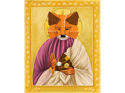 NFT art - 8, MetaMask art beauty bitcoin coin crypto cryptocurrency design drawing ethereum face graphic holy icon illustration metamask nft portrait