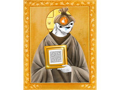 NFT art - 25 art bitcoin cryptocurrency drawing graphic icon illustration nft nftart ortodox portrait