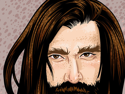 Brutal eyes brow hair vector design hipster dribbble drawing beauty man graphic face portrait illustration