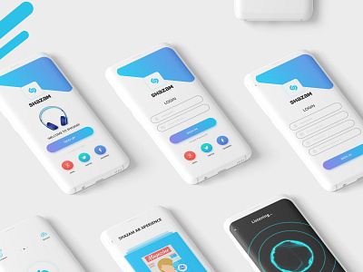 Shazam Redesign ar design listen mobile music shazam song ui ui design ux