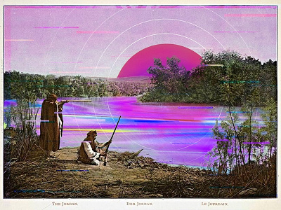 sunset over the river art collage collage art collageart design digital illustration photoshop sunset