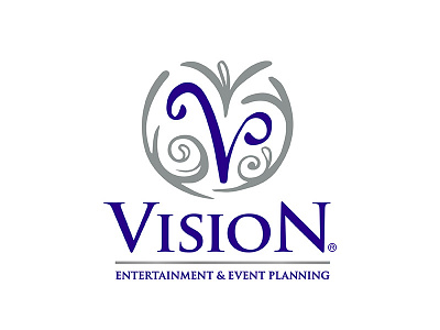 Vision Entertainment - Logo Design company design entertainment event logo party planning weddings