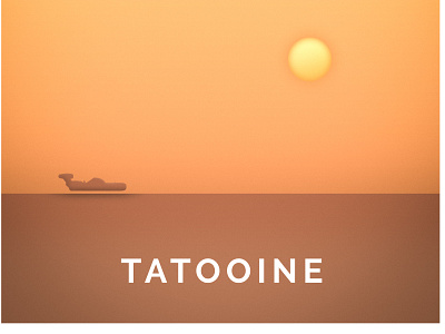 Star Wars inspired Tatooine Poster Art art design graphic design illustration minimalist movie poster star wars star wars art starwars tatooine