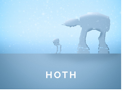 Star Wars inspired Hoth Poster Art