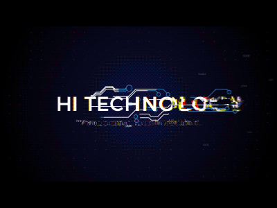 Hi Thech after effects animation cirquid computer digital dynamic electronic kinetic logo technology