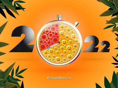 Happy New Year 2022 abstruct illustration creative illustration design illustration vector