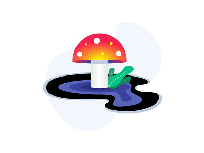 Mushroom abstruct illustration creative illustration illustration mushroom