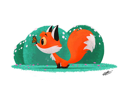 BABY FOX animal animals art baby character character design cute cute animal cute illustration drawing fox illustration illustration art